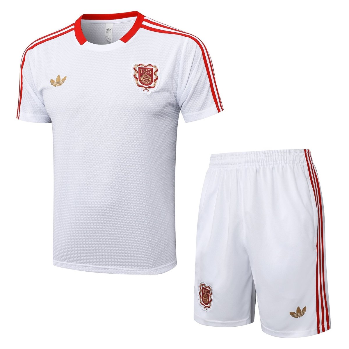 Kit de Treino Adulto Bayern de Munique 25/26 Shorts e Camisa - Branca