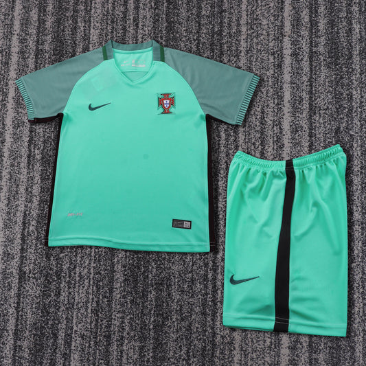 Kit Infantil Portugal Away Retrô 2016 - Verde