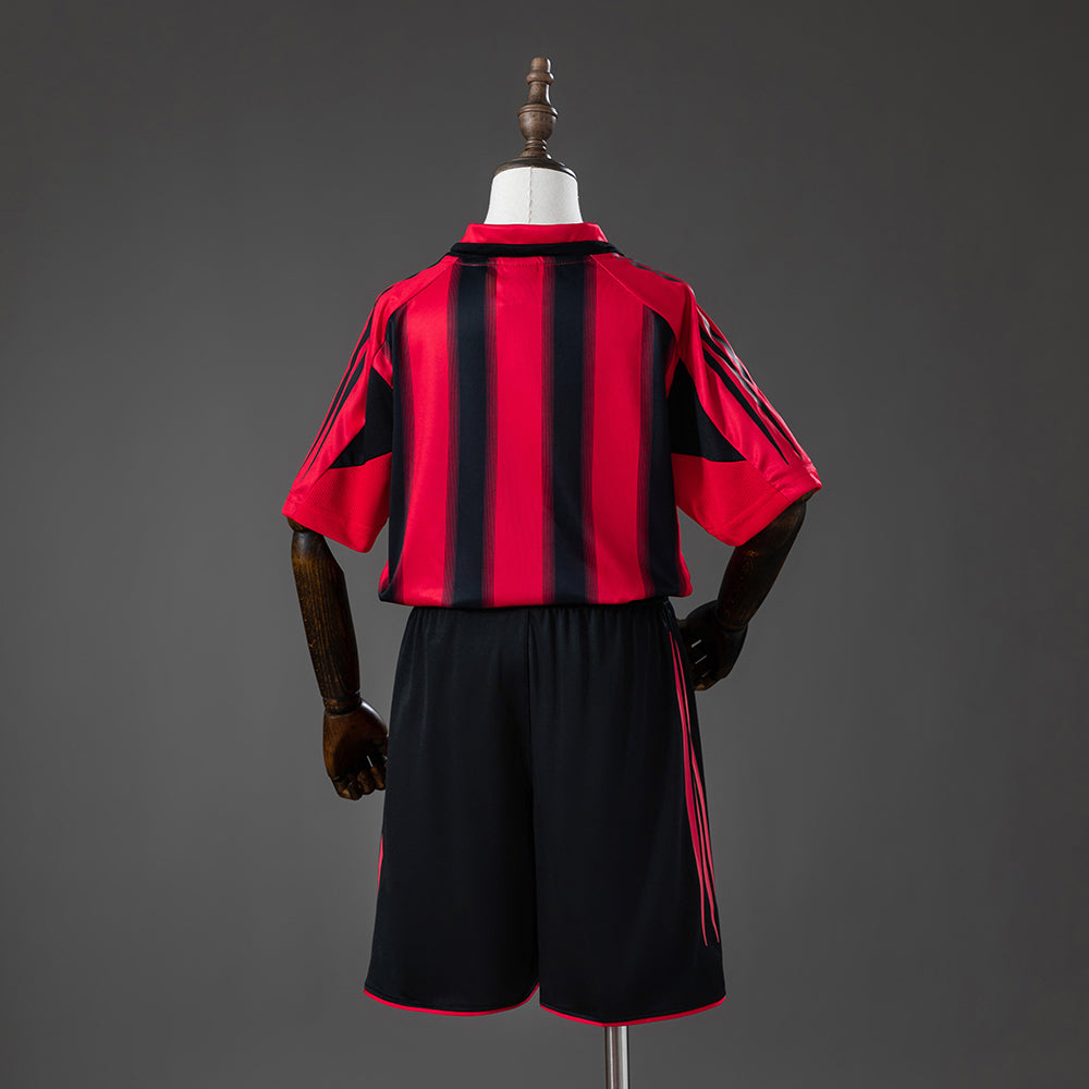 Kit Infantil Milan Home Retrô 04/05 - Vermelho e Preto
