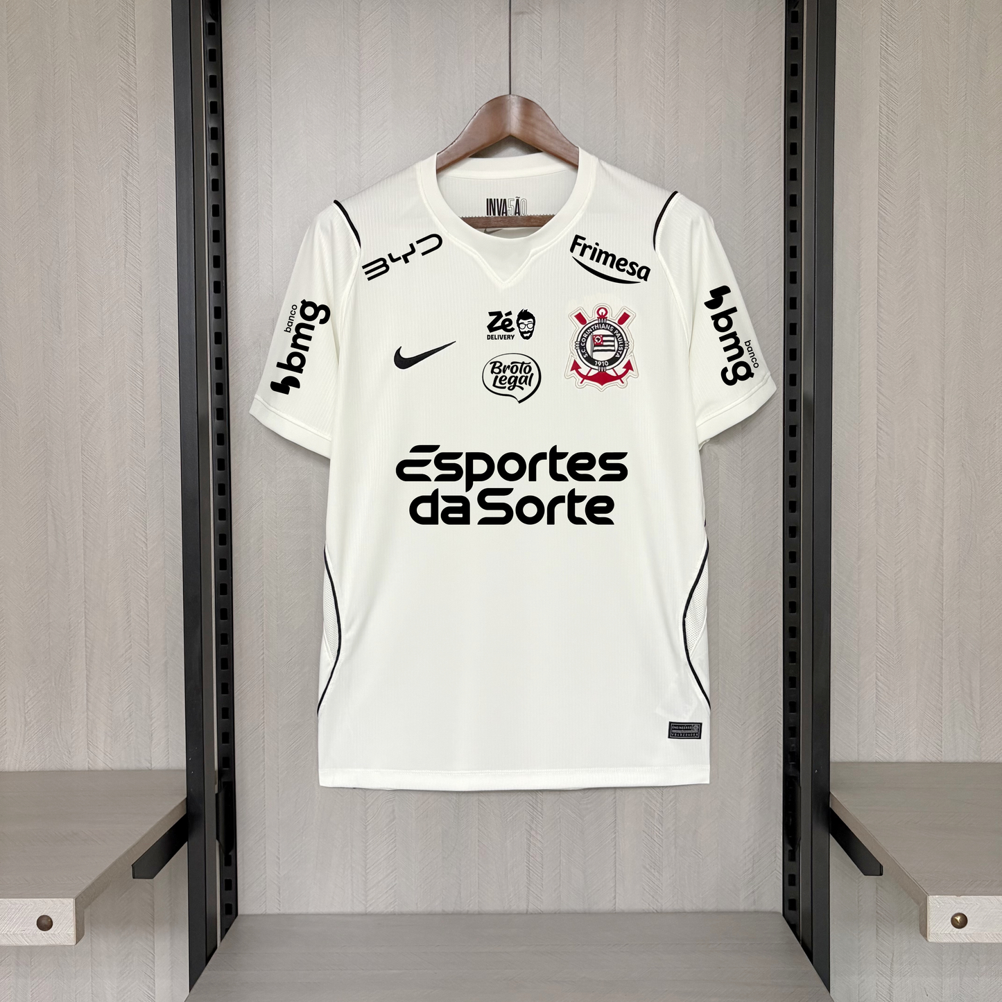 Corinthians Home 26/27 Torcedor Com Patrocínios Nike - Branca