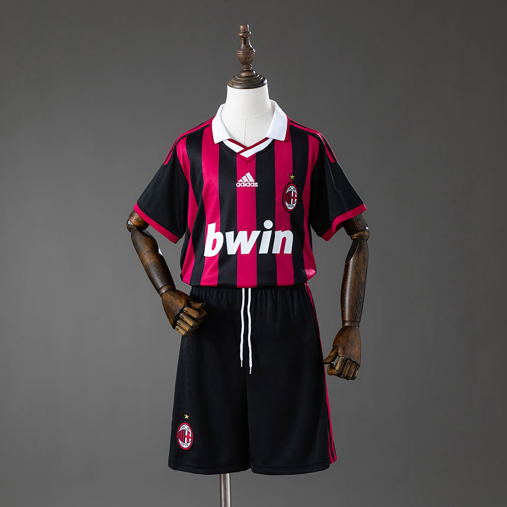Kit Infantil Milan Home Retrô 09/10 - Vermelho e Preto