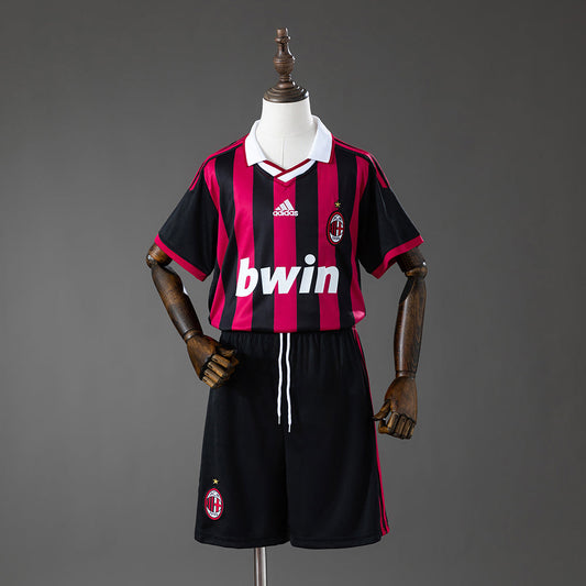 Kit Infantil Milan Home Retrô 09/10 - Vermelho e Preto