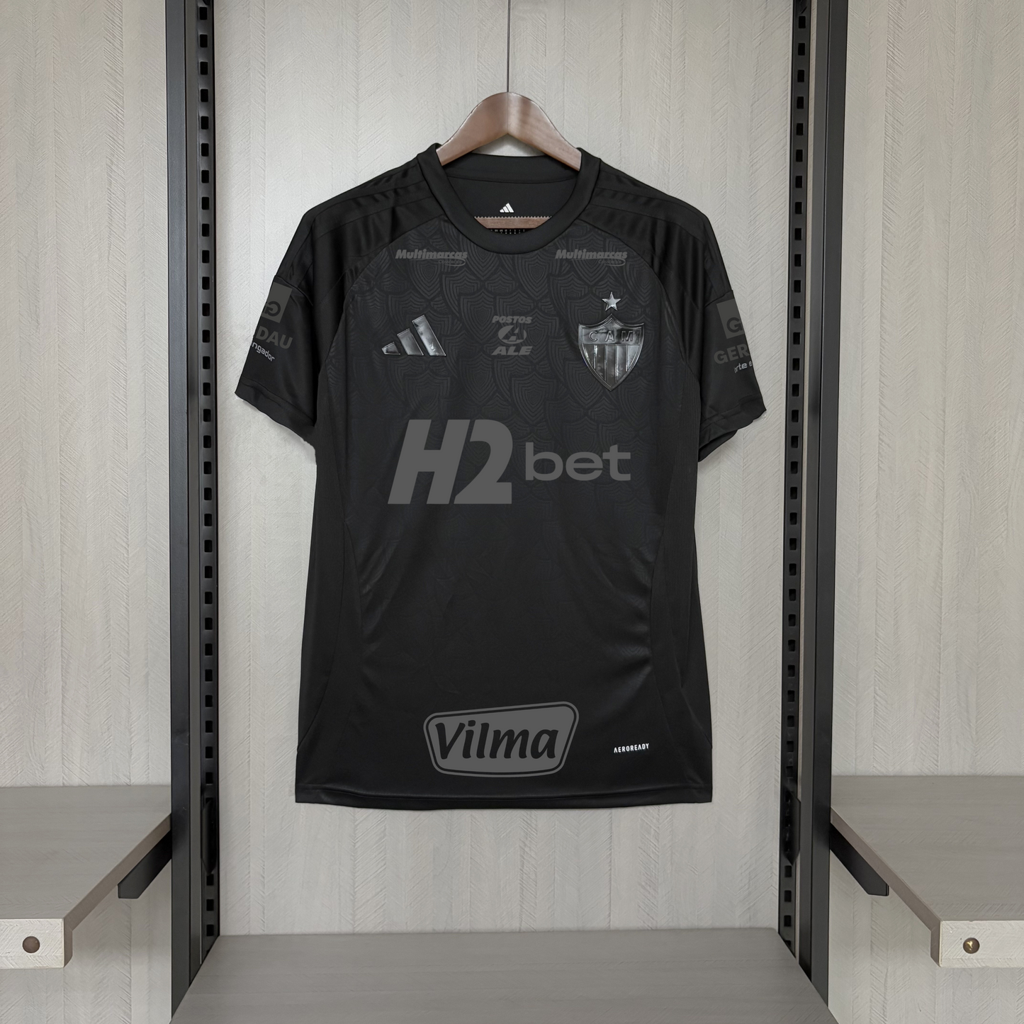 Atletico Mineiro Manto da Massa 25/26 Torcedor Com Patrocínios - Preta
