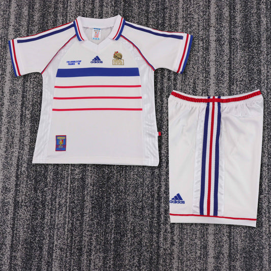 Kit Infantil França Away Retro 1998 - Branca