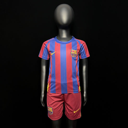 Kit Infantil Barcelona Home Retrô 05/06 - Grená
