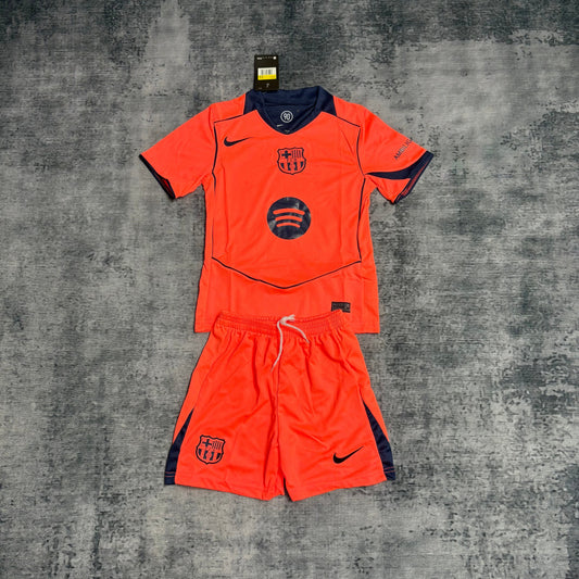 Kit Infantil Barcelona Third 25/26  - Laranja