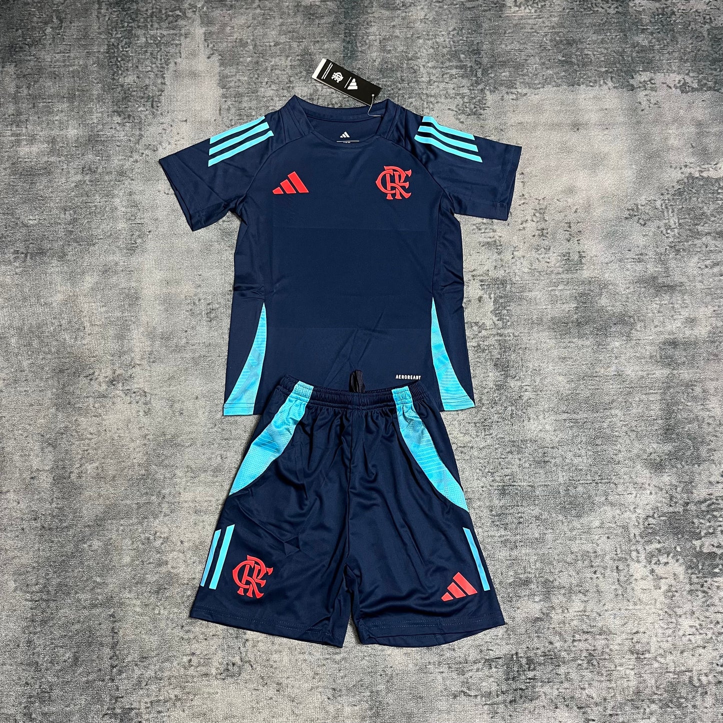 Kit Infantil Flamengo Treino 25/26 - Azul