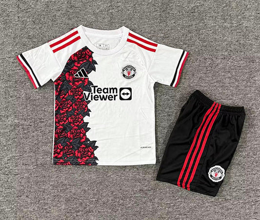 Kit infantil Manchester United Edição Especial 25/26 - Vermelha e Branca