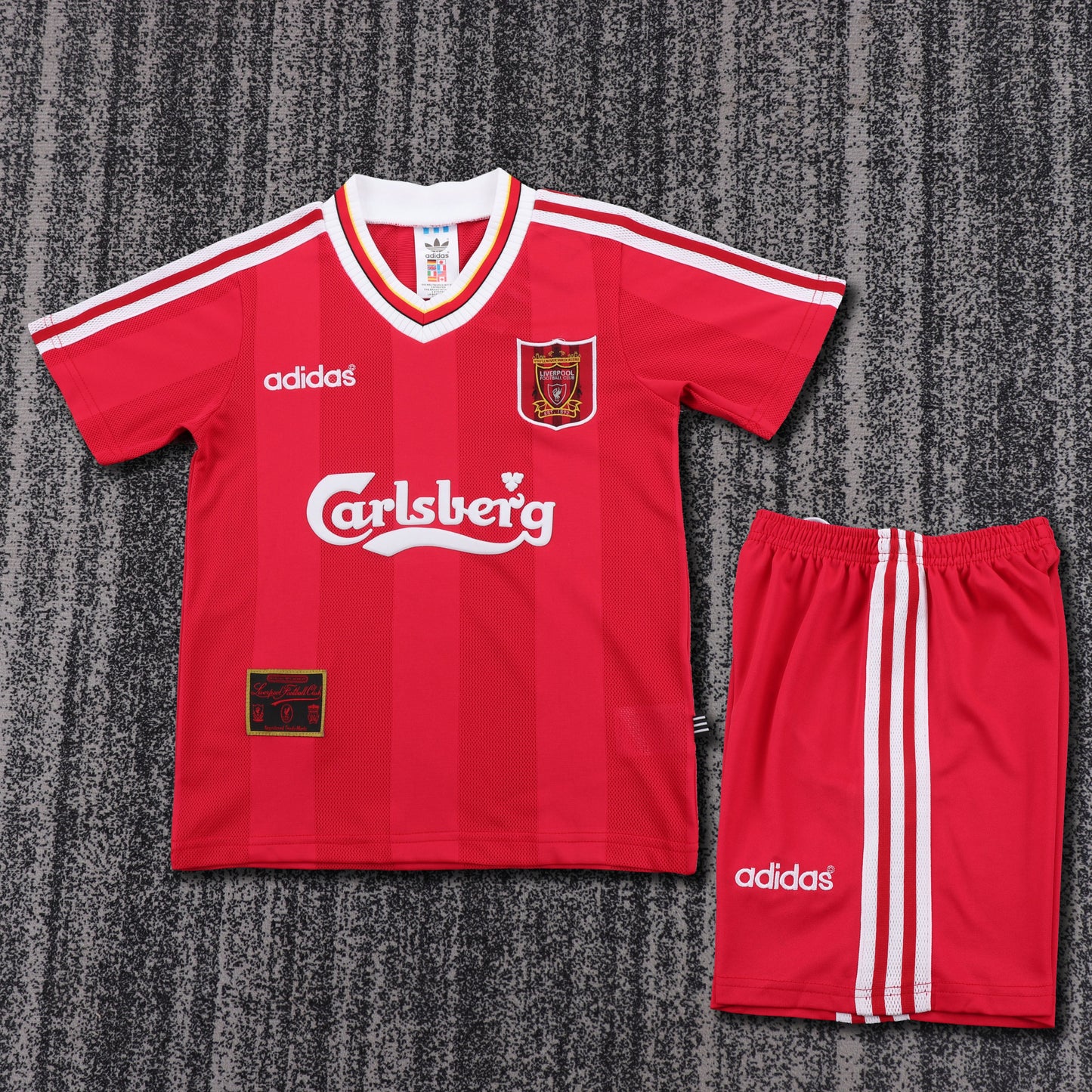 Kit Infantil Liverpool Home Retrô 96/97 - Vermelho