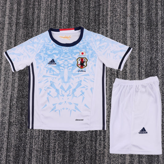 Kit Infantil Japão Away Retro 16/17 - Branco e Azul