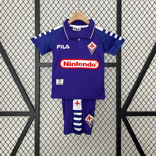 Kit Infantil Fiorentina Home Retrô 1998 - Roxo