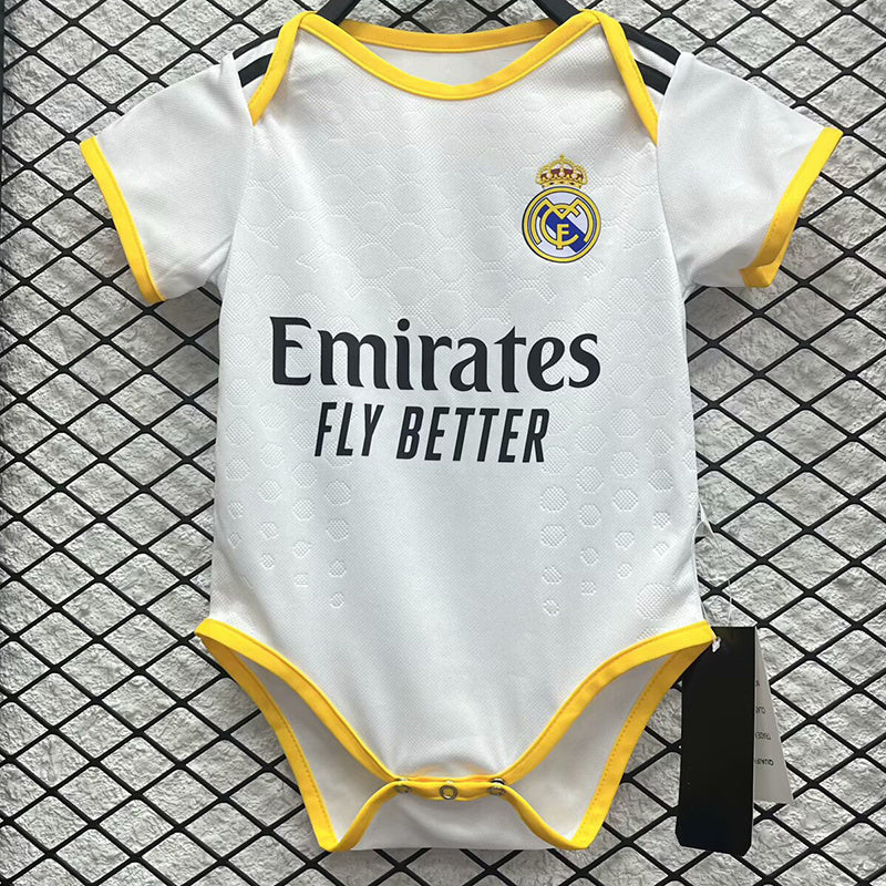 Body Bebê Infantil Real Madrid 25/26 -Branco