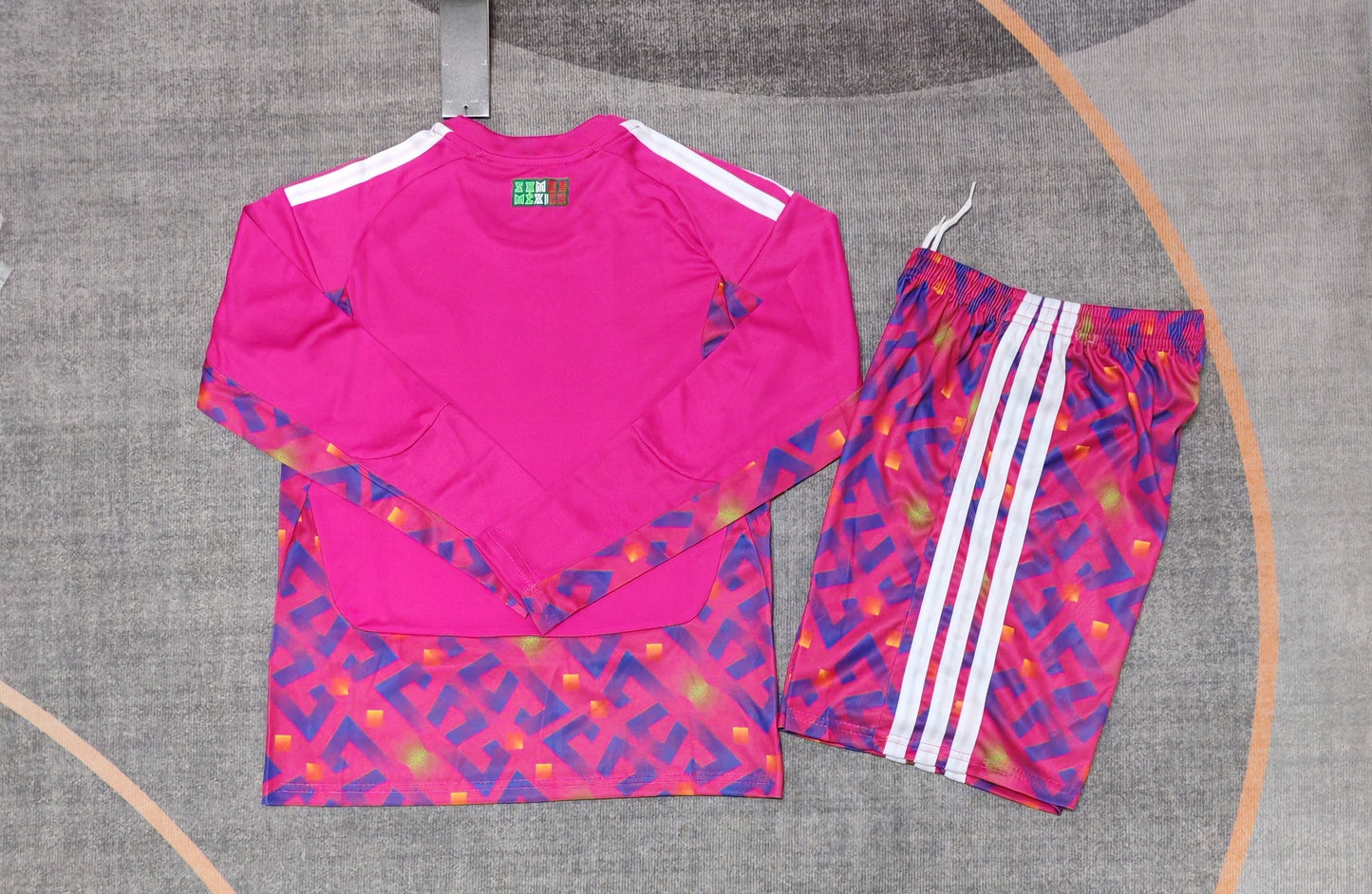 Kit Infantil México Goleiro Manga Longa 26/27 - Rosa