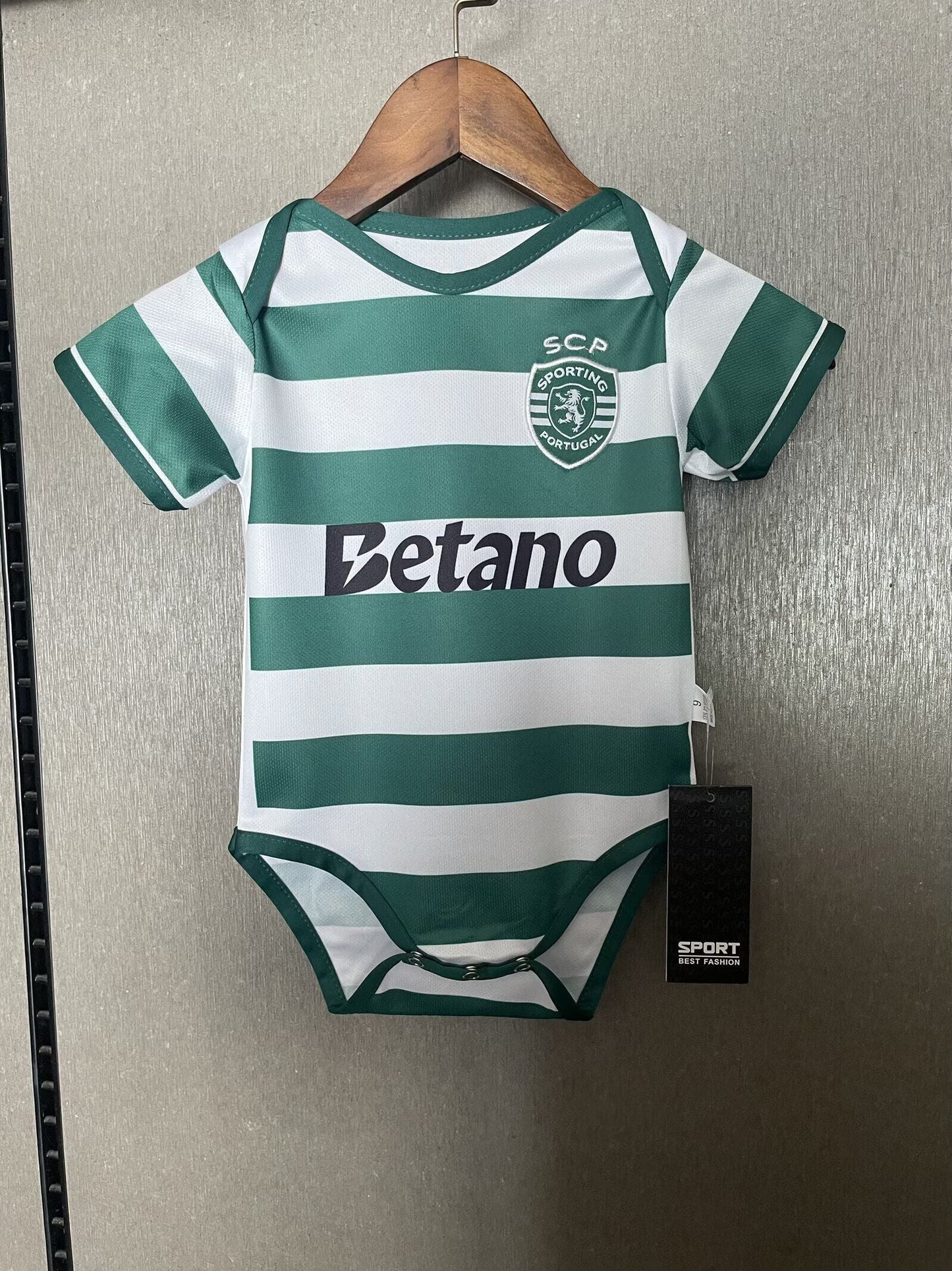 Body Bebê Infantil Sporting Home 25/26 Unissex - Verde e Branco