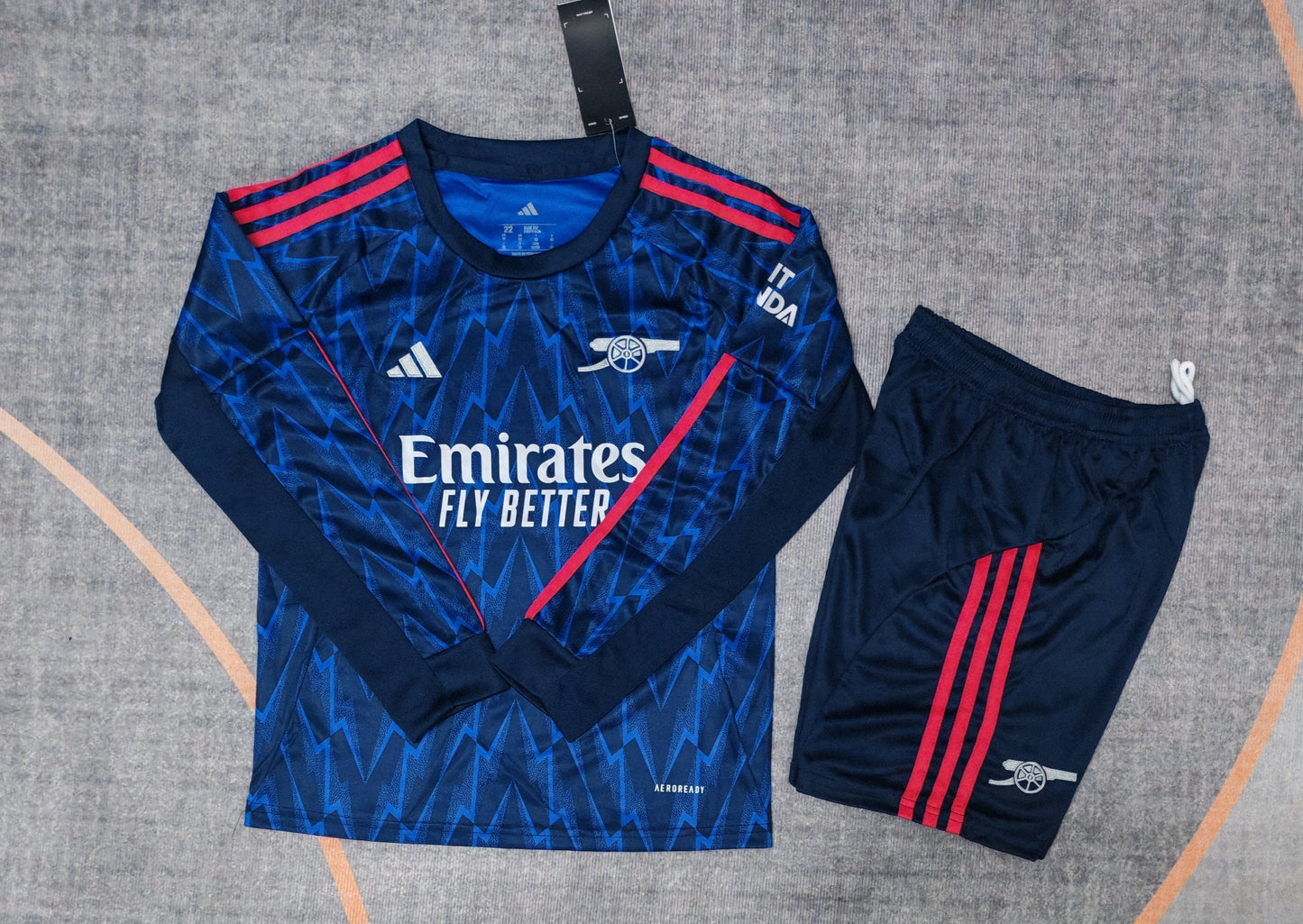 Kit Infantil Arsenal Away Manga Longa 25/26 - Azul
