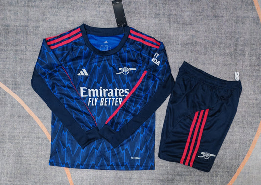Kit Infantil Arsenal Away Manga Longa 25/26 - Azul