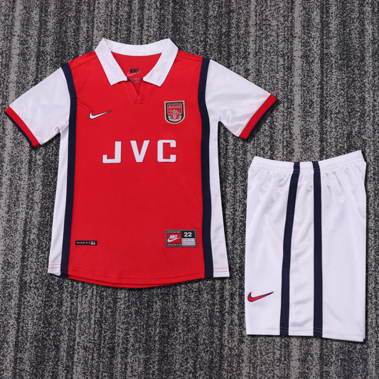 Kit Infantil Arsenal Home Retrô 98/99 - Vermelho