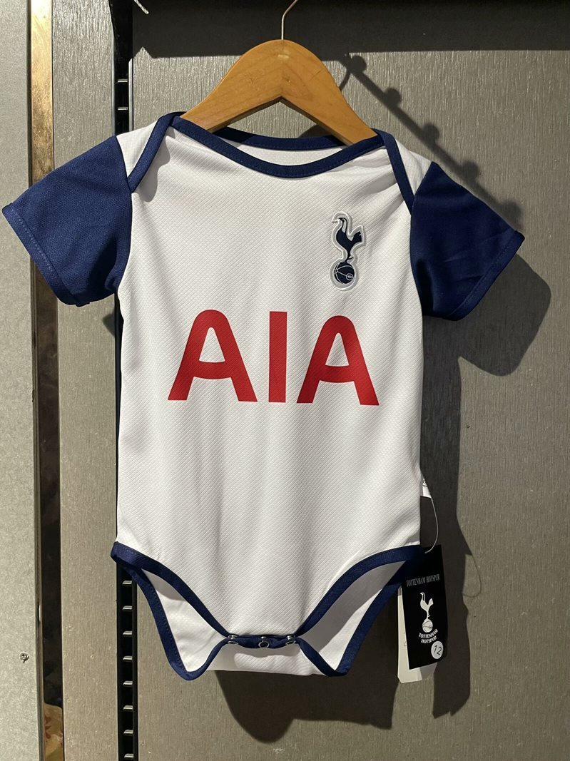 Body Bebê Infantil Tottenham Home 24/25 -  Branco e Azul