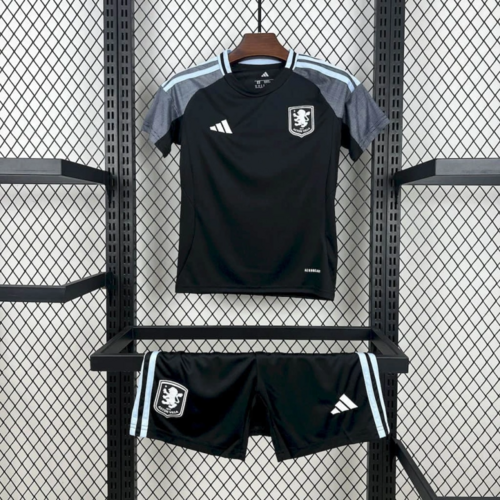 Kit Infantil Aston Villa Away 25/26  - Preto