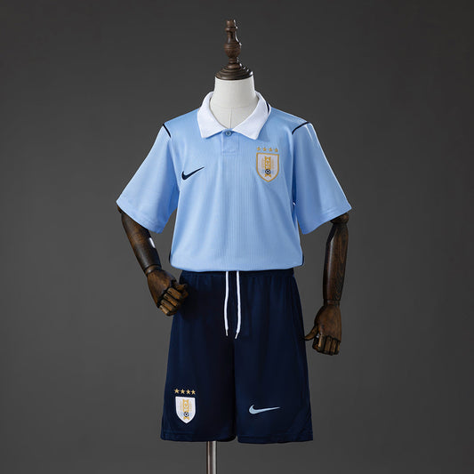 Kit Infantil Uruguai Home 26/27  - Azul