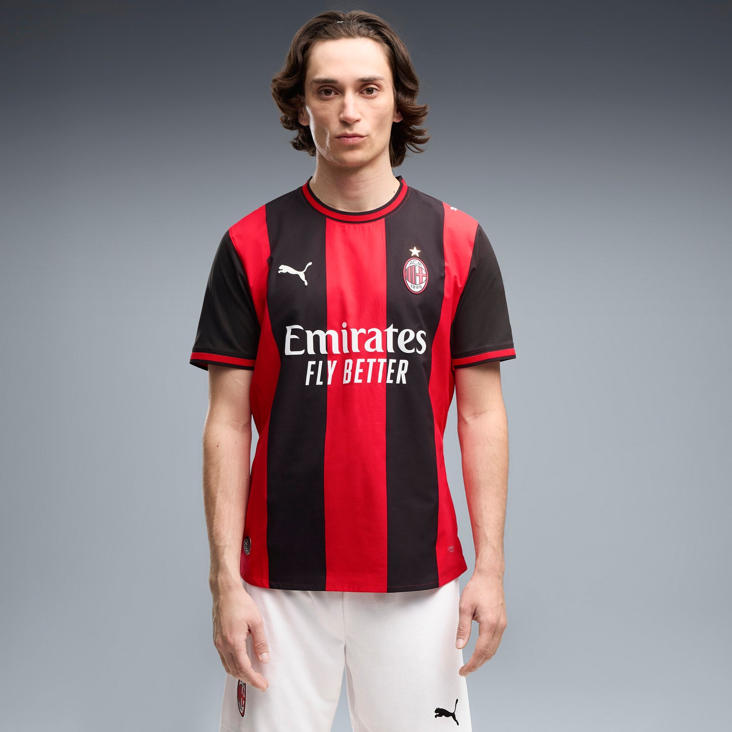 Milan Home 26/27 Jogador Puma - Vermelho e Preto