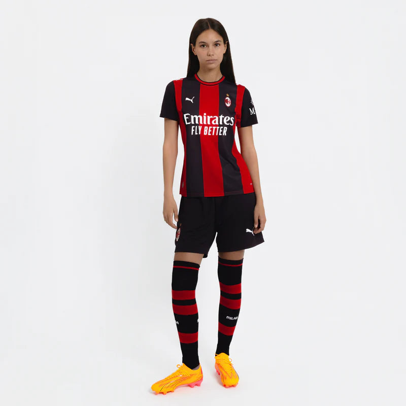 Milan Home 26/27 Feminino Puma - Vermelho e Preto