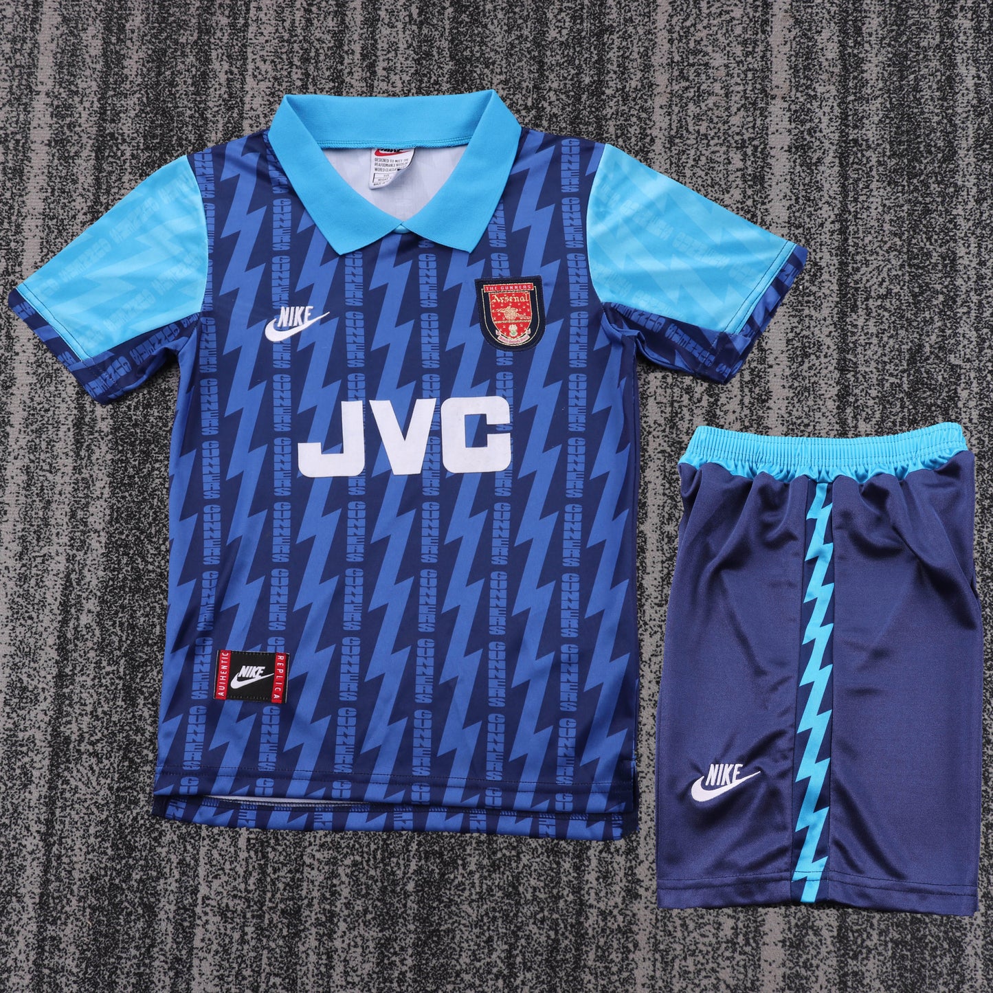 Kit Infantil Arsenal Away Retrô 94/95 Nike - Azul
