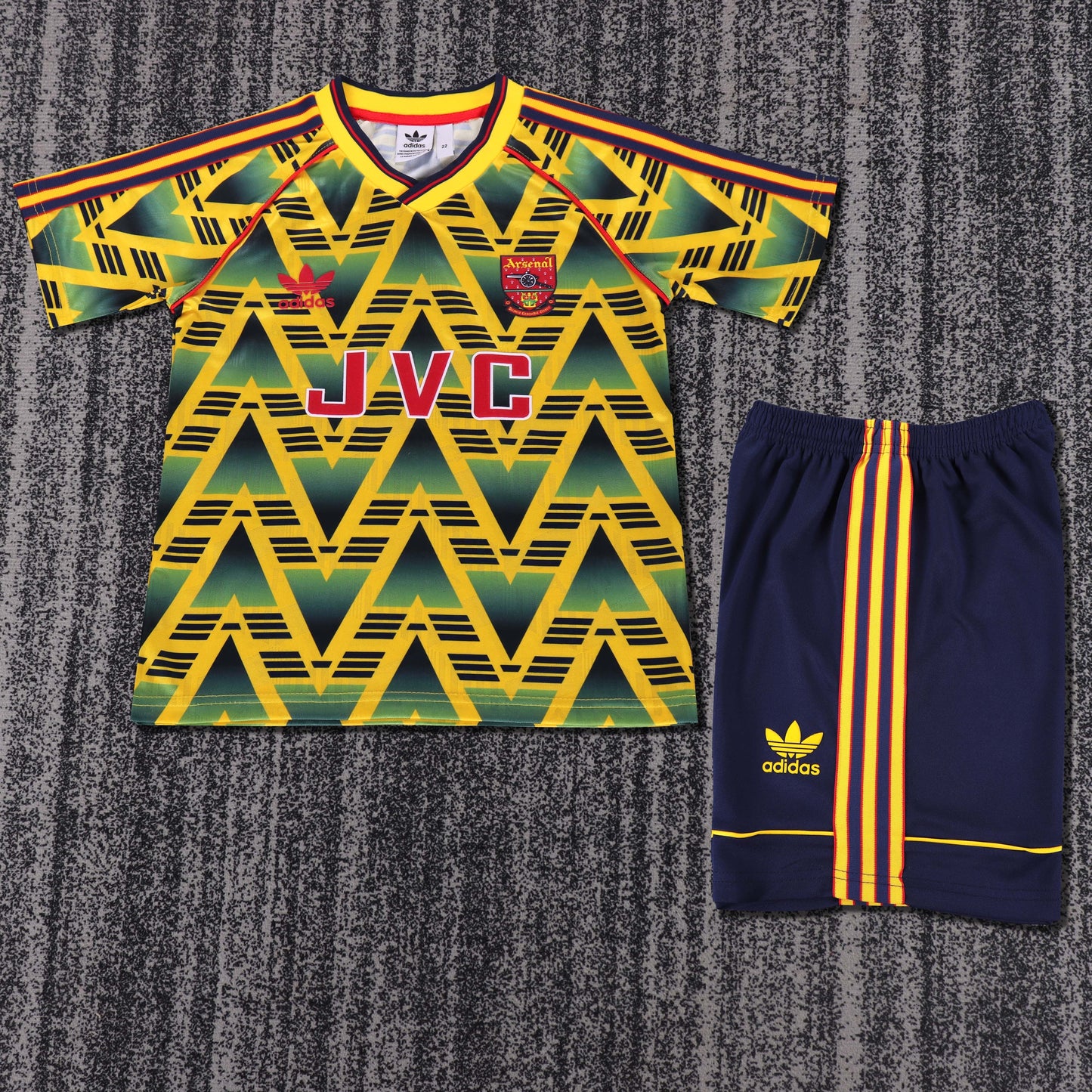 Kit Infantil Arsenal Away Retrô 91/92 - Amarela