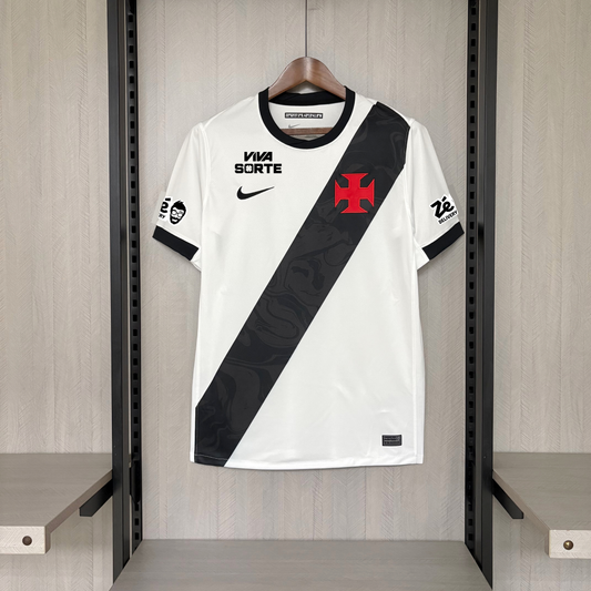 Vasco Away 26/27 Torcedor Com Patrocínios Nike - Branca e Preta