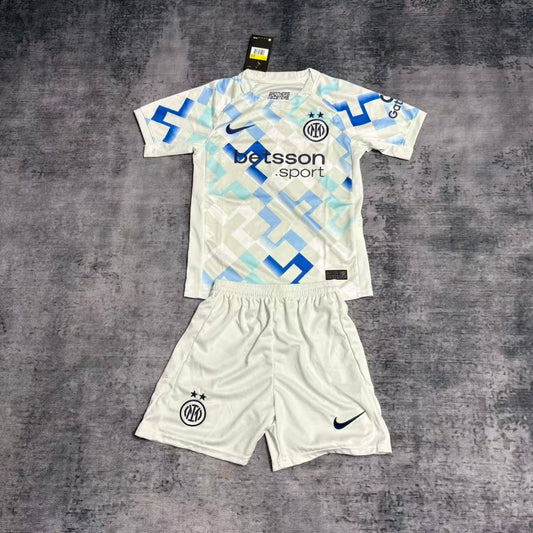 Kit Infantil Inter de Milão Away 25/26 - Branco e Azul