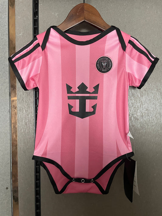 Body Bebê Infantil Inter Miami Home 25/26 Unissex - Rosa