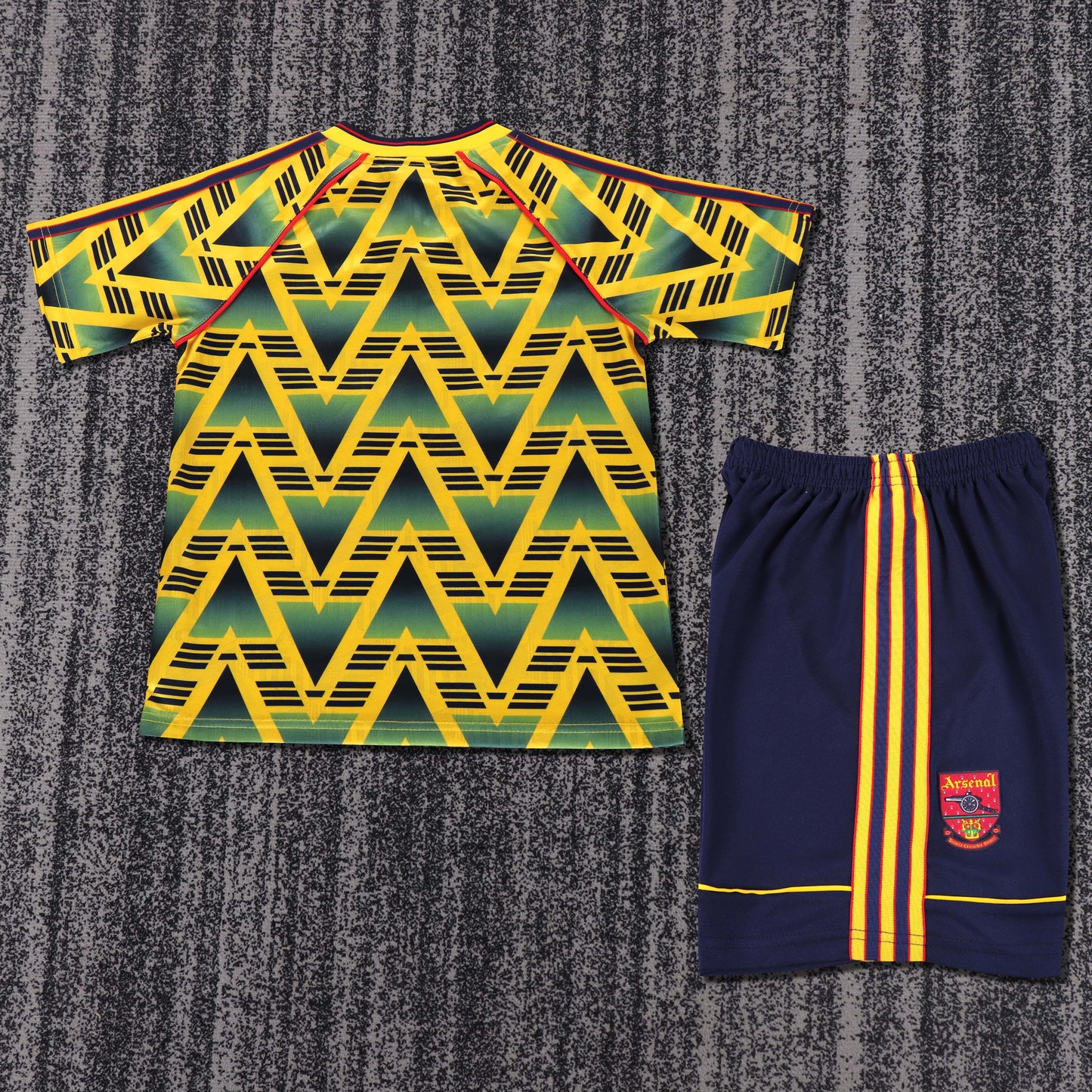 Kit Infantil Arsenal Away Retrô 91/92 - Amarela