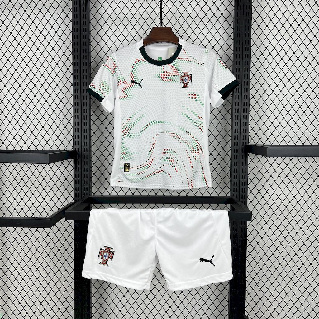 Kit Infantil Portugal Away 25/26 - Branca