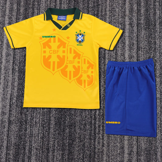 Kit Infantil Brasil Retro Home 1994 - Amarela