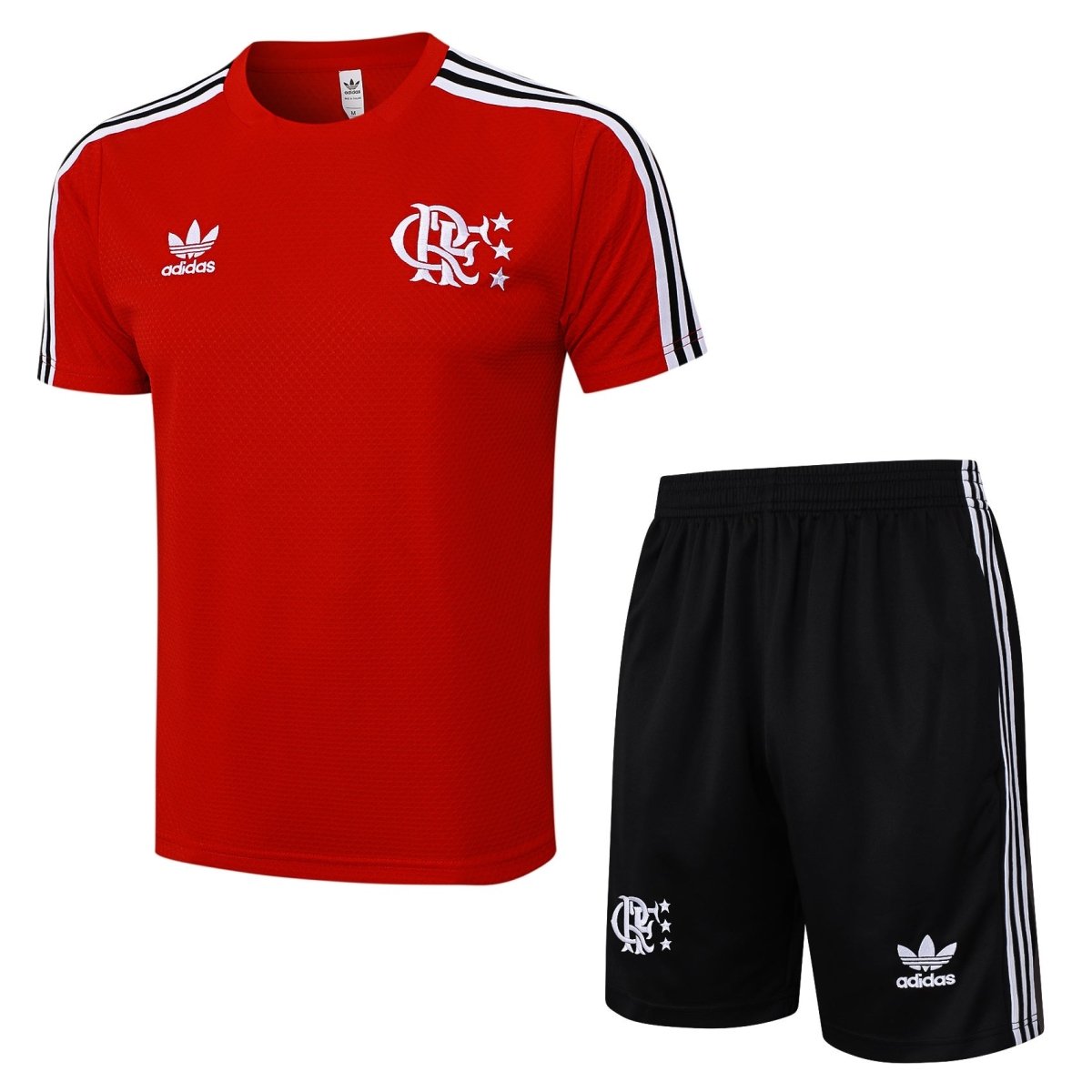 Kit Treino Flamengo 25/26 Masculino Short e Camisa - Vermelha e Preta