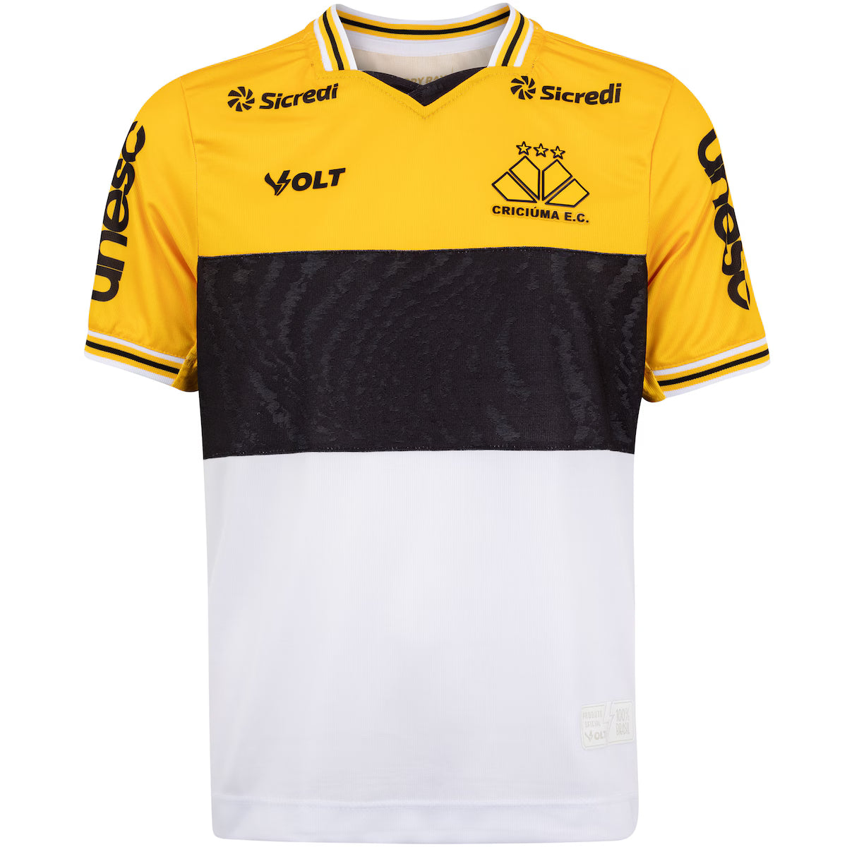 Criciuma Home 25/26 Masculino -  Amarelo e Preto