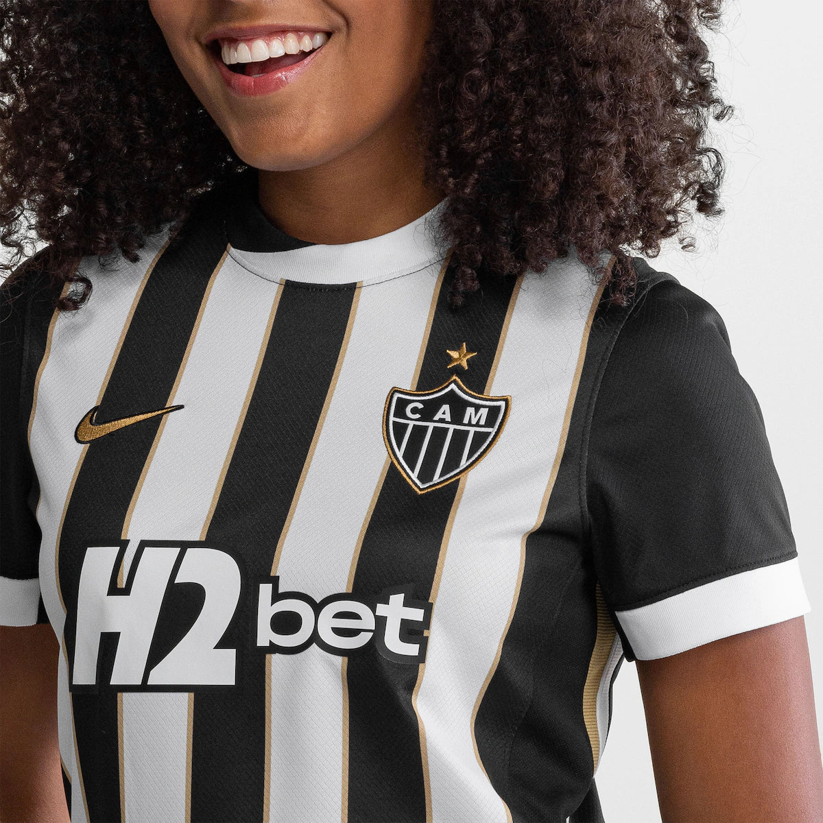 Atlético Mineiro Home 26/27 Nike Feminina - Branca e Preta
