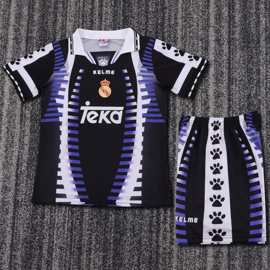 Kit Infantil Real Madrid Third Retrô 97/98 Kelme - Preto