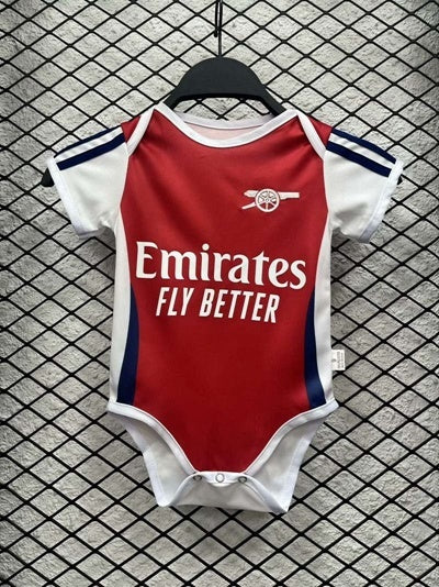 Body Bebê Infantil Arsenal Home 24/25  - Vermelho e Branco