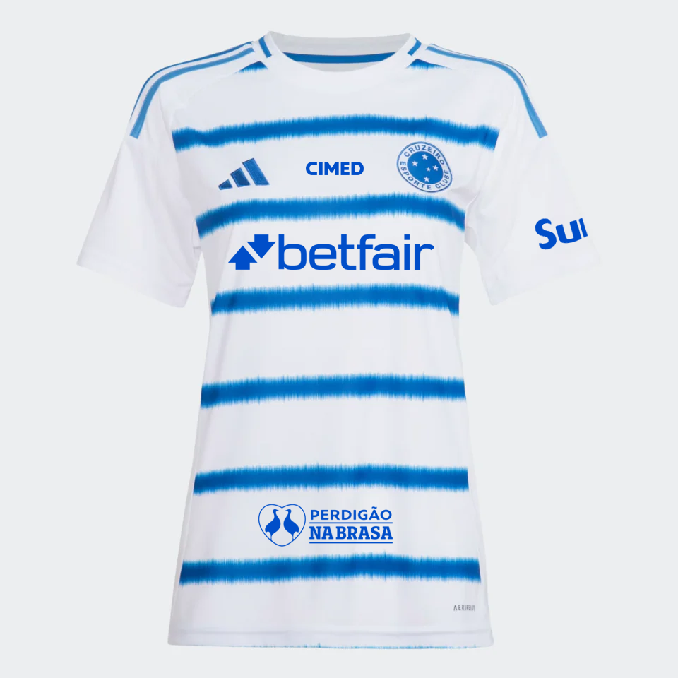Cruzeiro Away 25/26 Torcedor Com Patrocínios Adidas Feminina