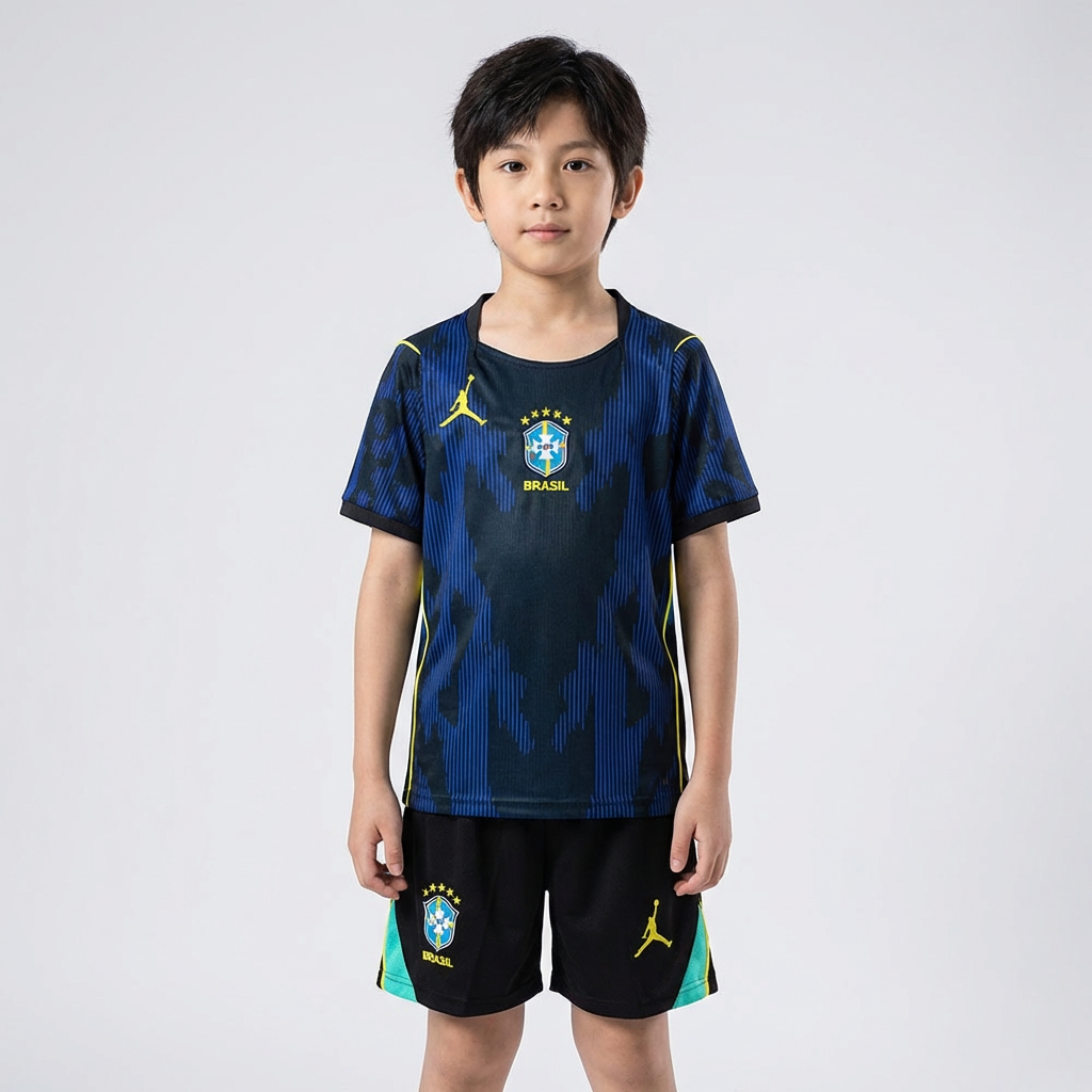Kit Infantil Brasil Away 26/27 - Azul