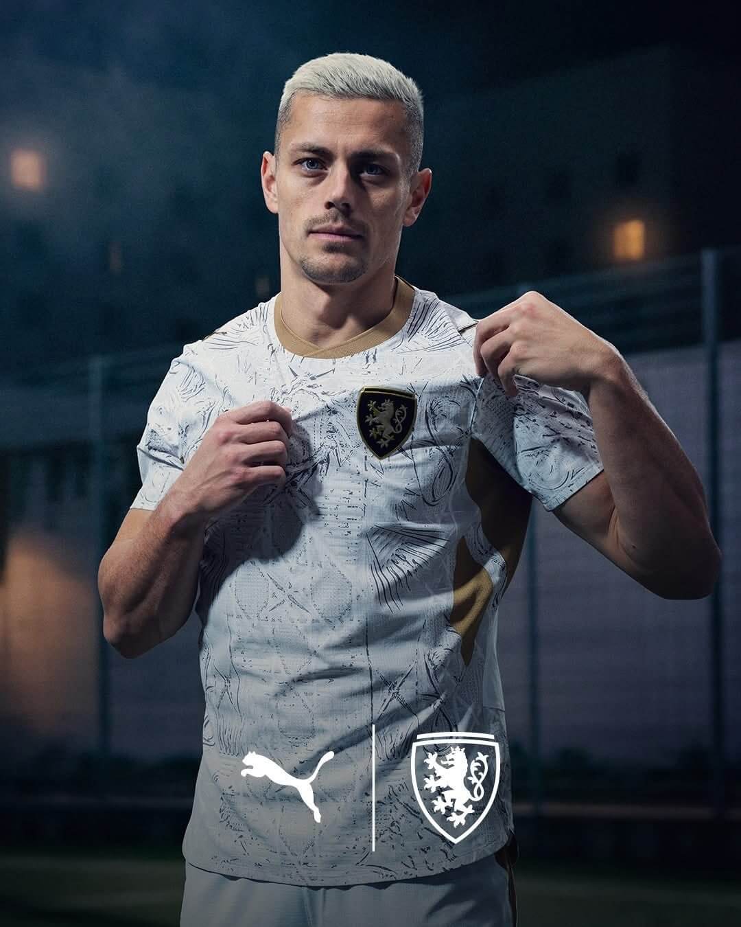 República Tcheca Away 26/27 Masculino Jogador Puma - Branca
