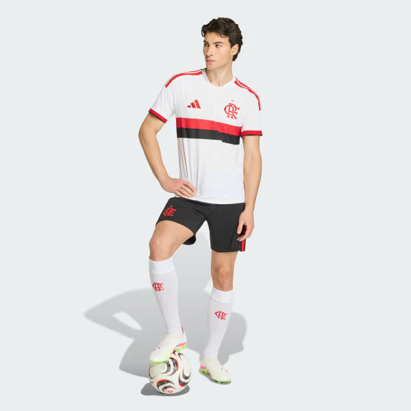 Flamengo Away 26/27 Jogador Adidas Masculina - Branca, Vermelho e Preta