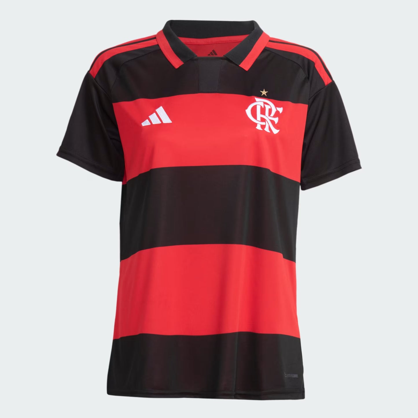 Flamengo Home 26/27 Adidas Torcedor Feminino - Vemelho e Preto