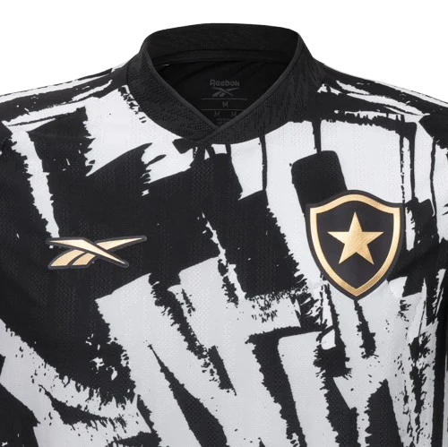 Botafogo Fourth 25/26 Torcedor Reebok Masculino - Preta e Branca