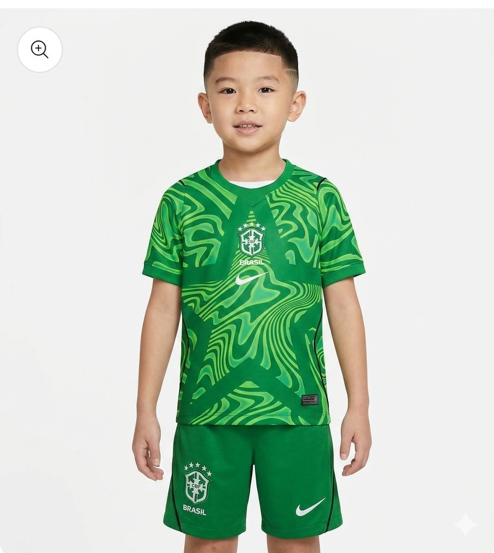 Kit Infantil Brasil Goleiro 26/27 - Verde