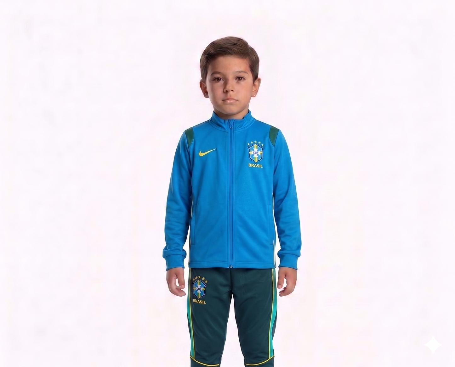 Kit Treino Agasalho + Calça Brasil - Azul