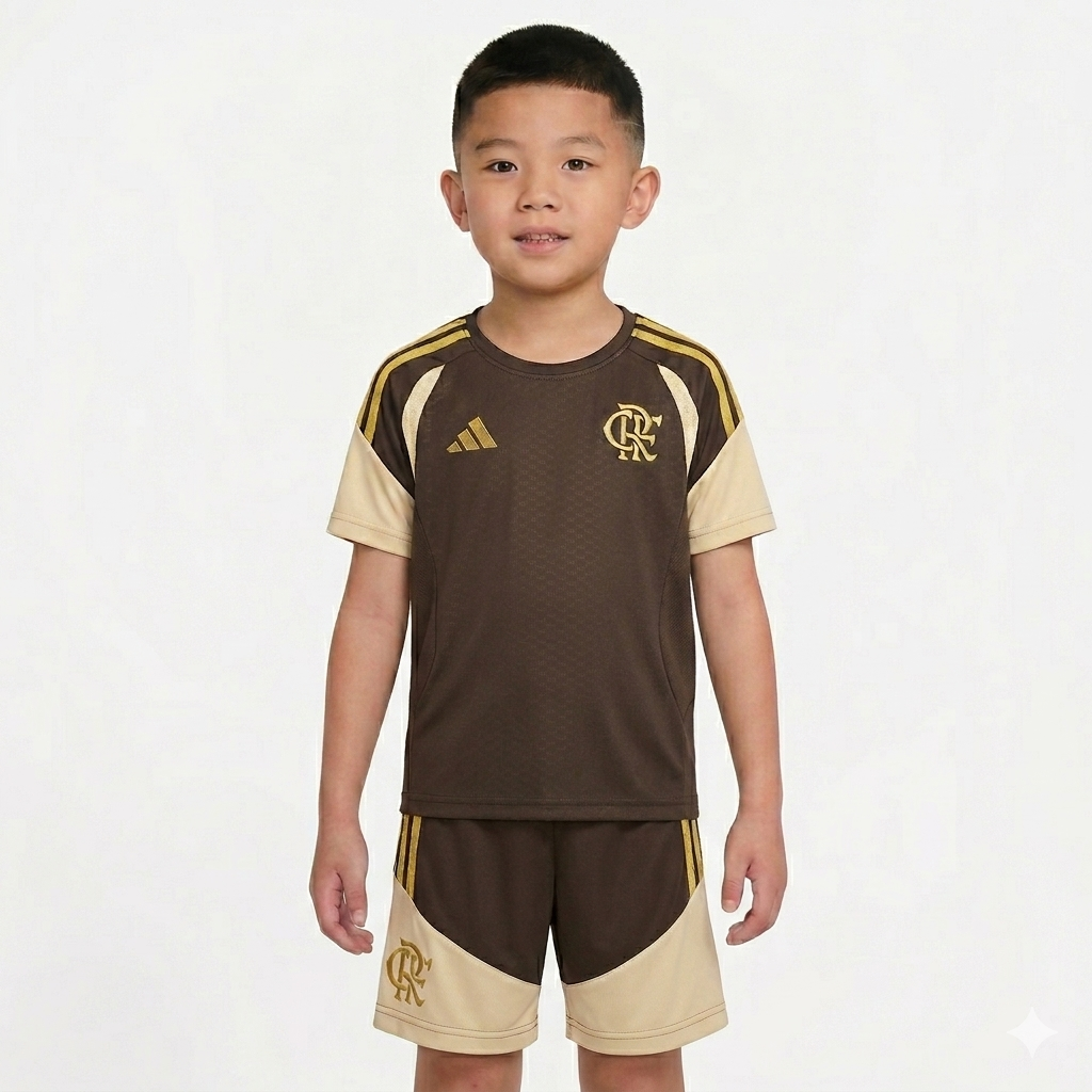 Kit Infantil Flamengo Treino 26/27 - Bege