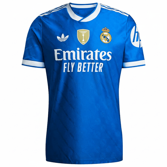 Real Madrid Third 25/26 Torcedor com Patch FIFA Intercontinental Champions - Azul