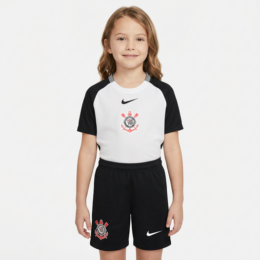 Kit Infantil Corinthians Home 25/26 Feminino - Branco